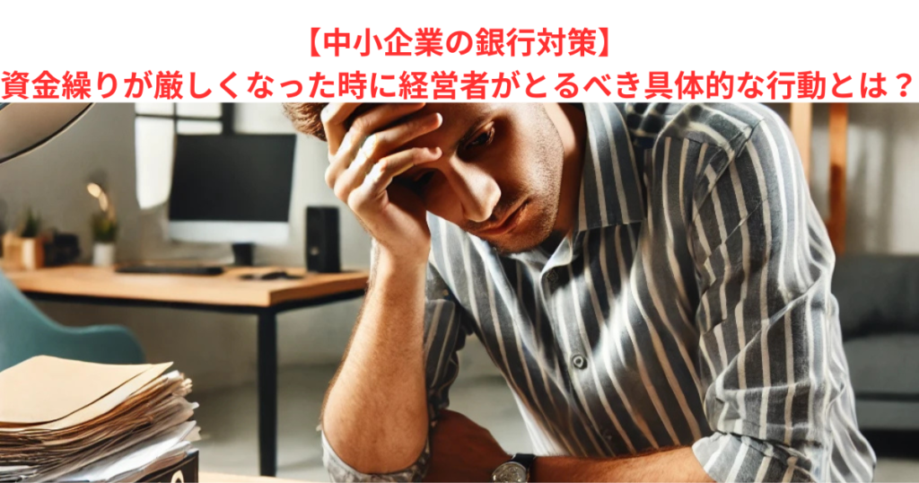 【中小企業の銀行対策】資金繰りが厳しくなった時に経営者がとるべき具体的な行動とは？