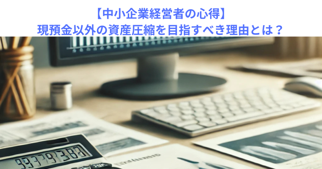 【中小企業経営者の心得】現預金以外の資産圧縮を目指すべき理由とは？