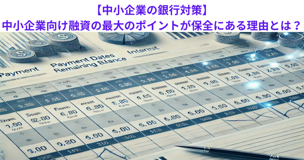 【中小企業の銀行対策】中小企業向け融資の最大のポイントが保全にある理由とは？