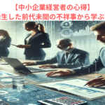 【中小企業経営者の心得】メガバンクで発生した前代未聞の不祥事から学ぶべきこととは？