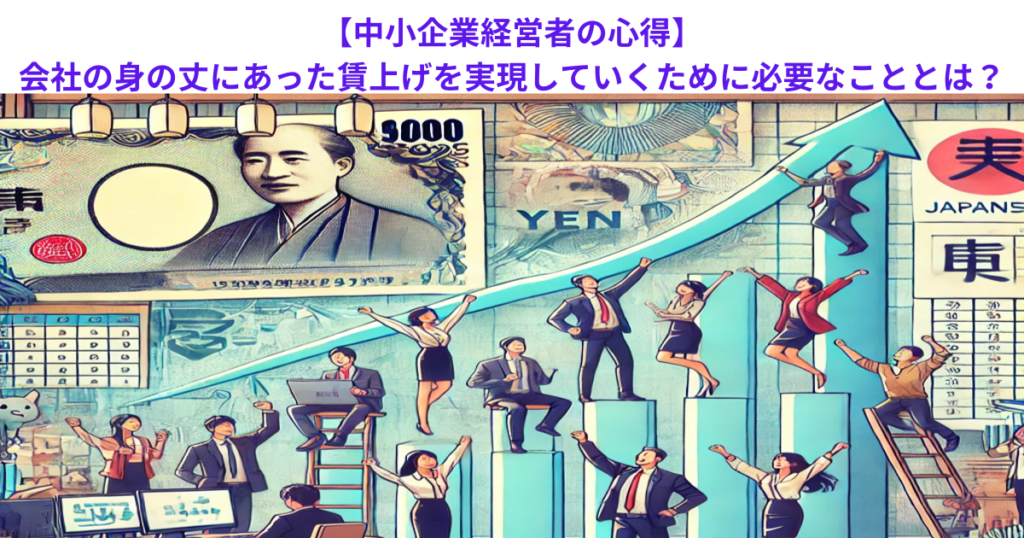 【中小企業経営者の心得】会社の身の丈にあった賃上げを実現していくために必要なこととは？