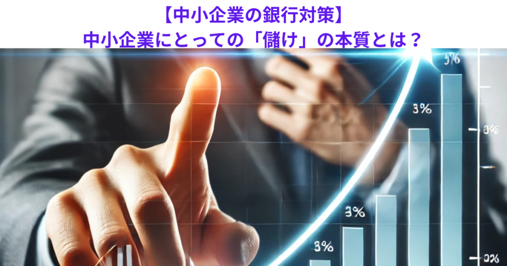 【中小企業の銀行対策】中小企業にとっての「儲け」の本質とは？