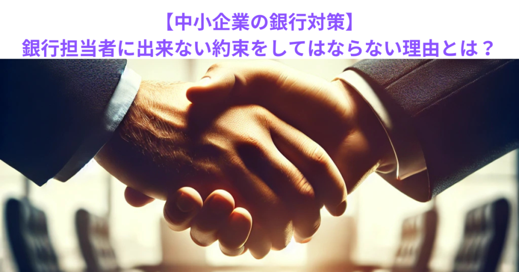 　【中小企業の銀行対策】銀行担当者に出来ない約束をしてはならない理由とは？