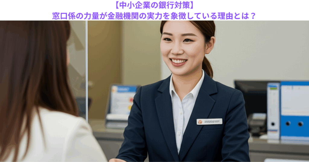 【中小企業の銀行対策】窓口係の力量が金融機関の実力を象徴している理由とは?