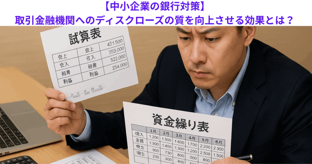 【中小企業の銀行対策】取引金融機関へのディスクローズの質を向上させる効果とは?