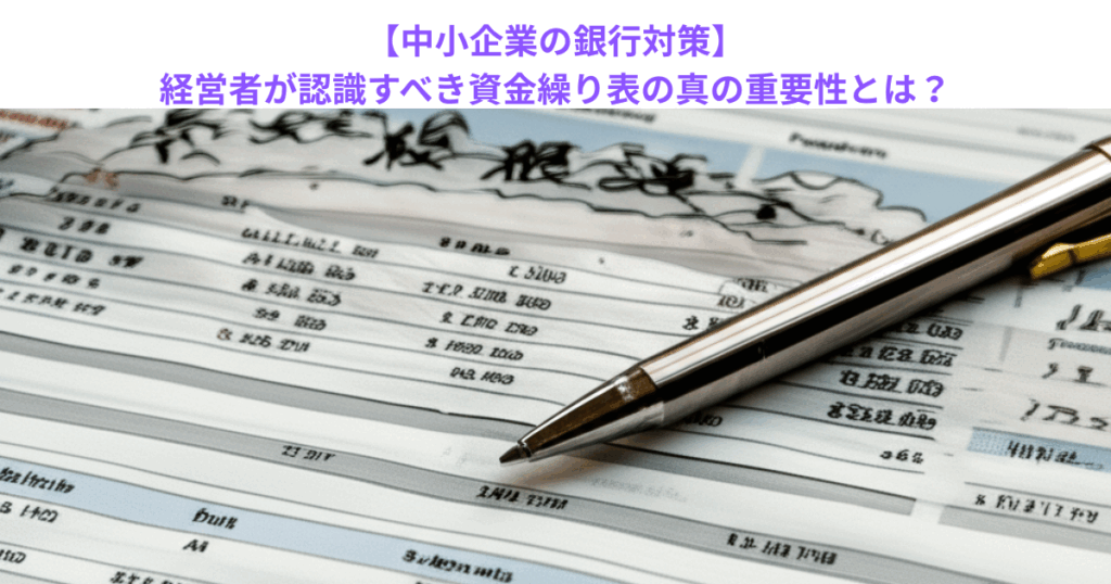 【中小企業の銀行対策】経営者が認識すべき資金繰り表の真の重要性とは?