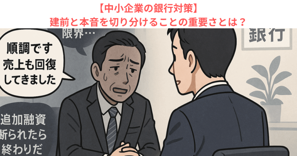 【中小企業の銀行対策】建前と本音を切り分けることの重要さとは?
