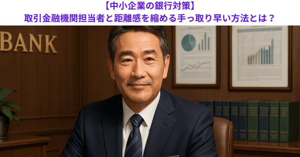 【中小企業の銀行対策】取引金融機関担当者と距離感を縮める手っ取り早い方法とは?
