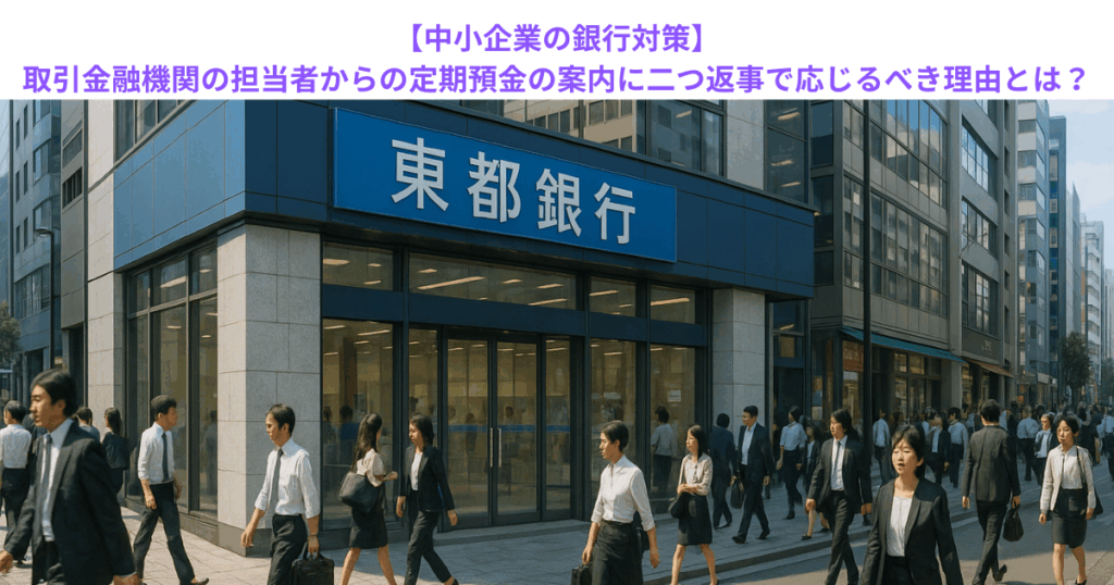 【中小企業の銀行対策】取引金融機関の担当者からの定期預金の案内に二つ返事で応じるべき理由とは?