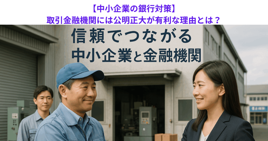 【中小企業の銀行対策】取引金融機関には公明正大が有利な理由とは?