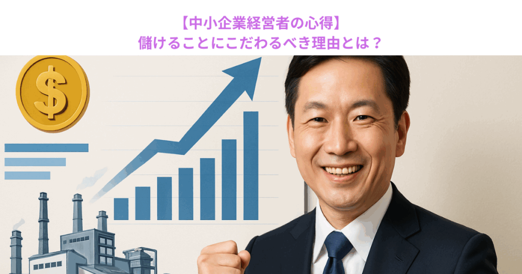【中小企業経営者の心得】儲けることにこだわるべき理由とは？