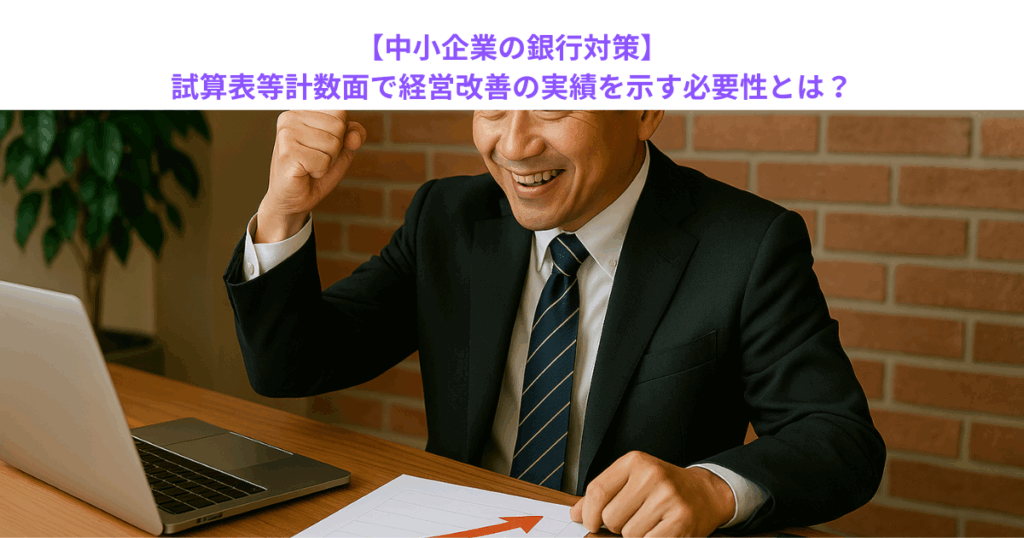 【中小企業の銀行対策】試算表等計数面で経営改善の実績を示す必要性とは?