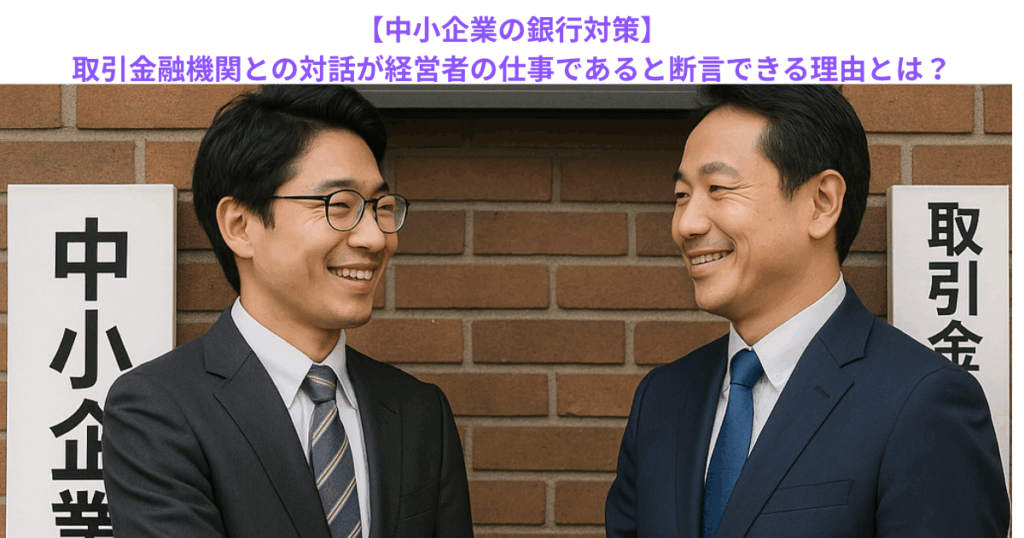 【中小企業の銀行対策】取引金融機関との対話が経営者の仕事であると断言できる理由とは？