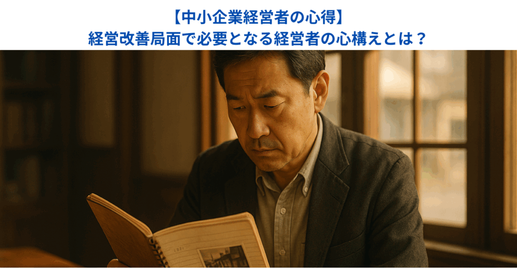 【中小企業経営者の心得】経営改善局面で必要となる経営者の心構えとは？