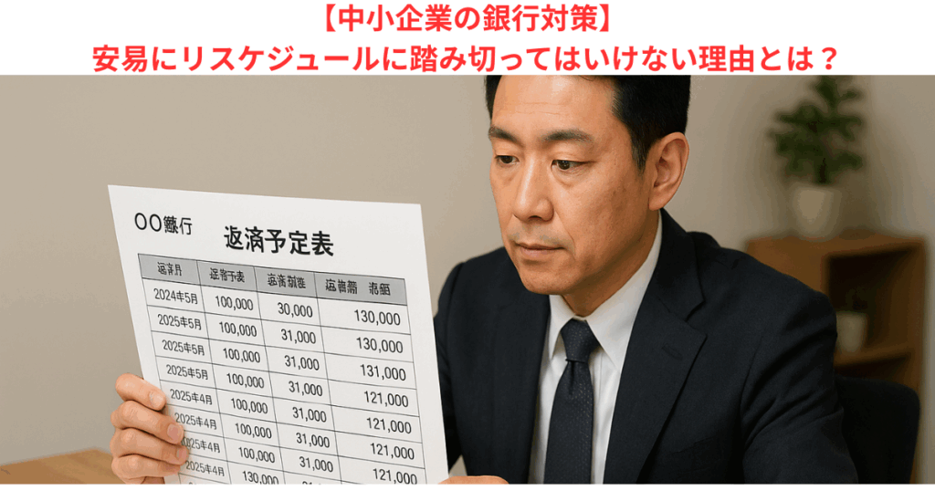 【中小企業の銀行対策】安易にリスケジュールに踏み切ってはいけない理由とは?