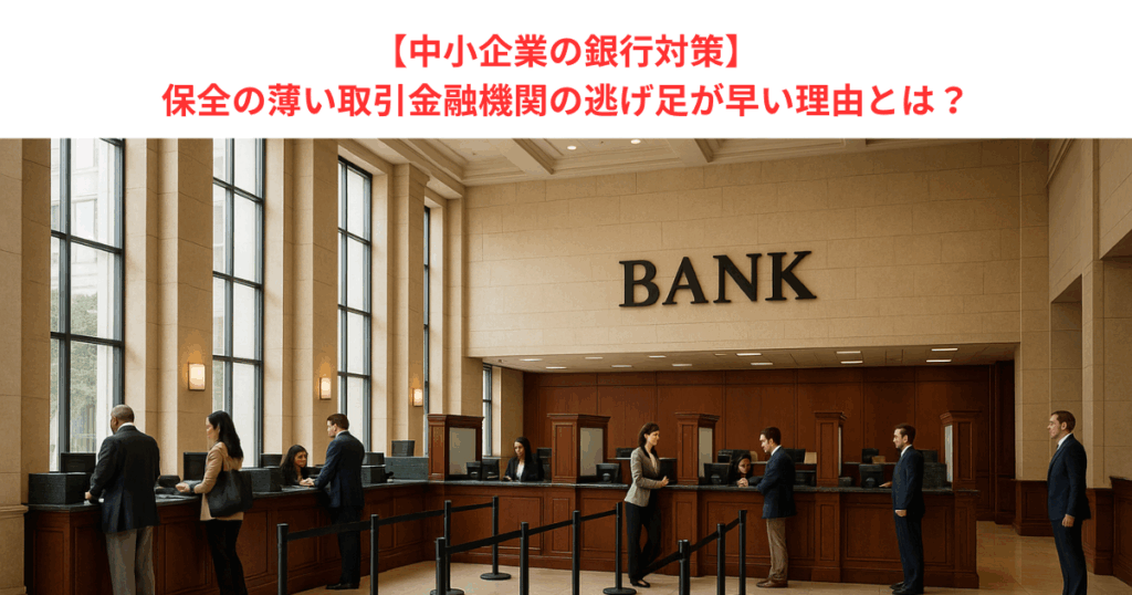 【中小企業の銀行対策】保全の薄い取引金融機関の逃げ足が早い理由とは？