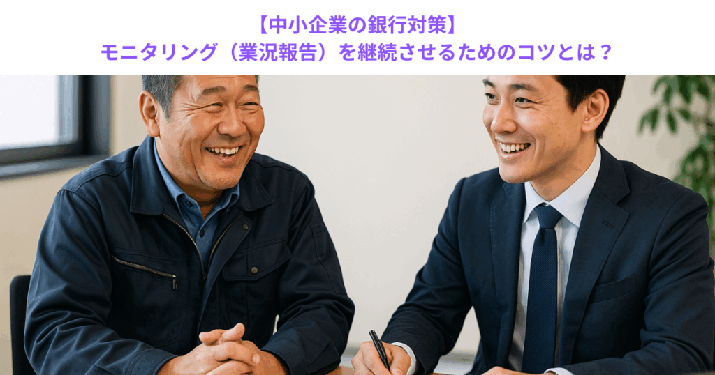 【中小企業の銀行対策】モニタリング（業況報告）を継続させるためのコツとは？