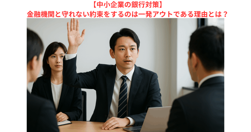 【中小企業の銀行対策】金融機関と守れない約束をするのは一発アウトである理由とは?