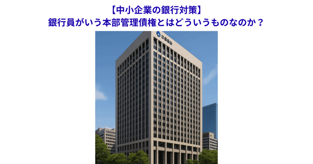 【中小企業の銀行対策】銀行員がいう本部管理債権とはどういうものなのか?