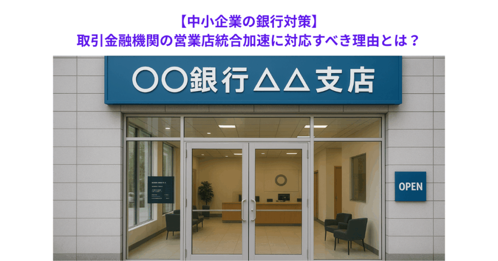 【中小企業の銀行対策】取引金融機関の営業店統合加速に対応すべき理由とは？