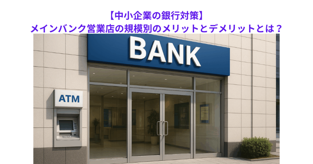 【中小企業の銀行対策】メインバンク営業店の規模別のメリットとデメリットとは?