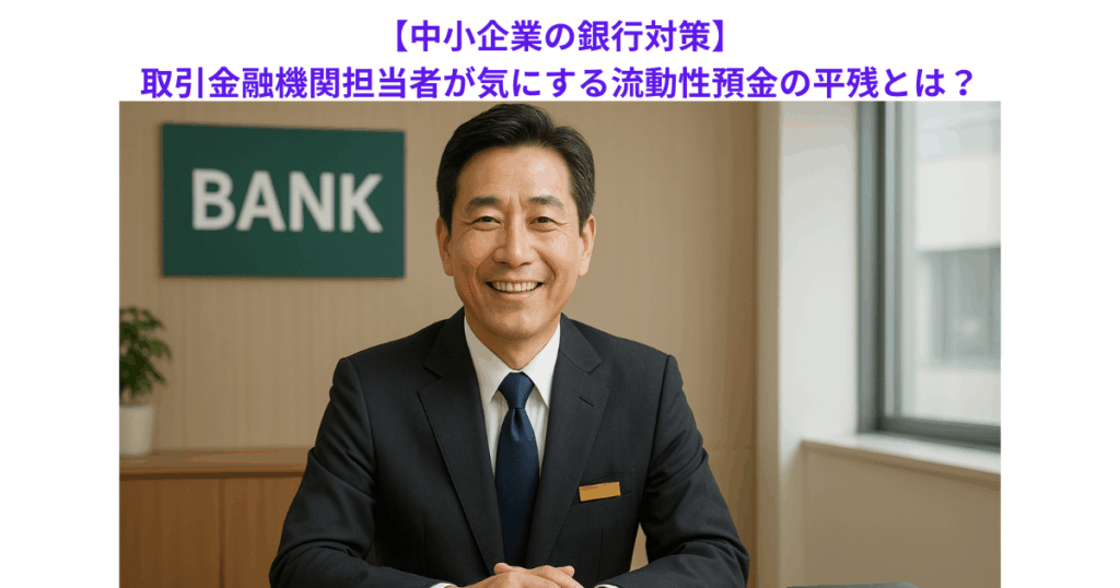 【中小企業の銀行対策】取引金融機関担当者が気にする流動性預金の平残とは?
