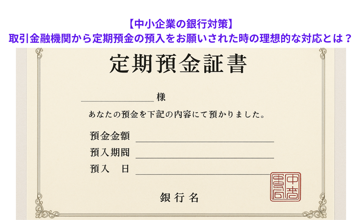 中小企業の銀行対策】取引金融機関から定期預金の預入をお願いされた時