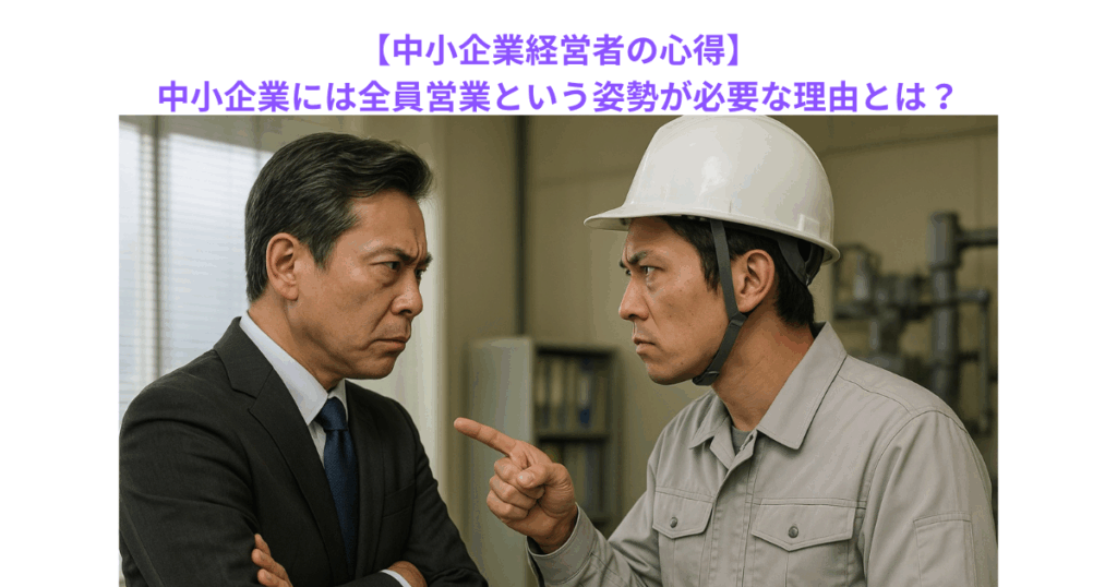 【中小企業経営者の心得】中小企業には全員営業という姿勢が必要な理由とは?