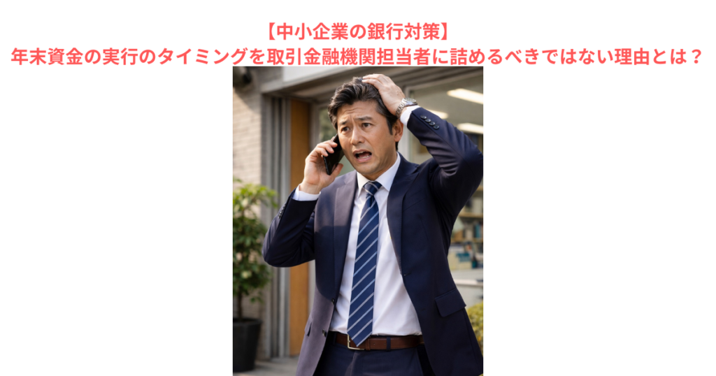 【中小企業の銀行対策】年末資金の実行のタイミングを取引金融機関担当者に詰めるべきではない理由とは?
