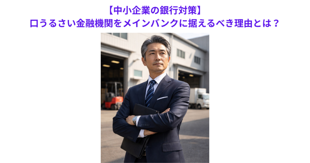 【中小企業の銀行対策】口うるさい金融機関をメインバンクに据えるべき理由とは?