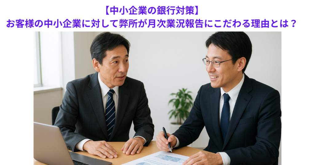 【中小企業の銀行対策】お客様の中小企業に対して弊所が月次業況報告にこだわる理由とは?