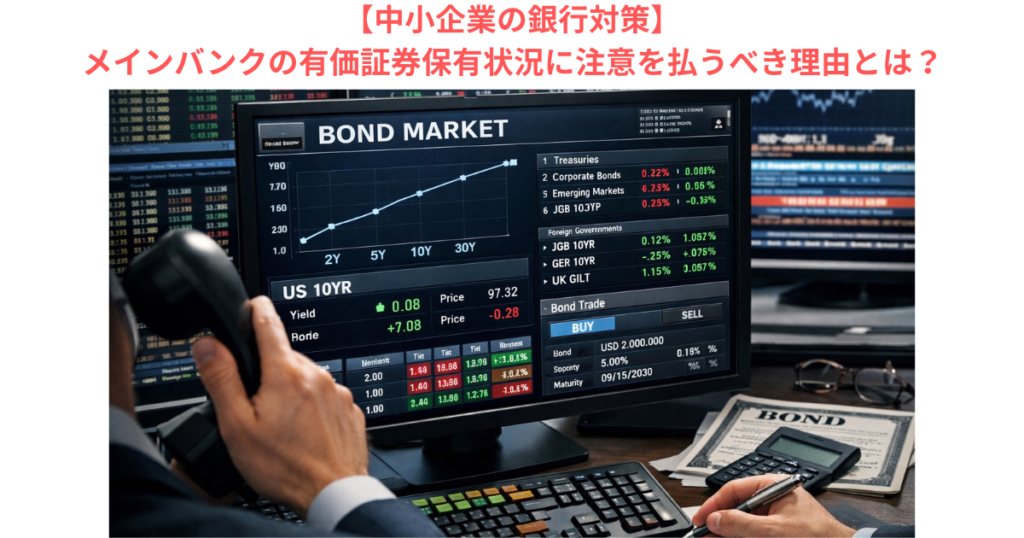 【中小企業の銀行対策】メインバンクの有価証券保有状況に注意を払うべき理由とは？