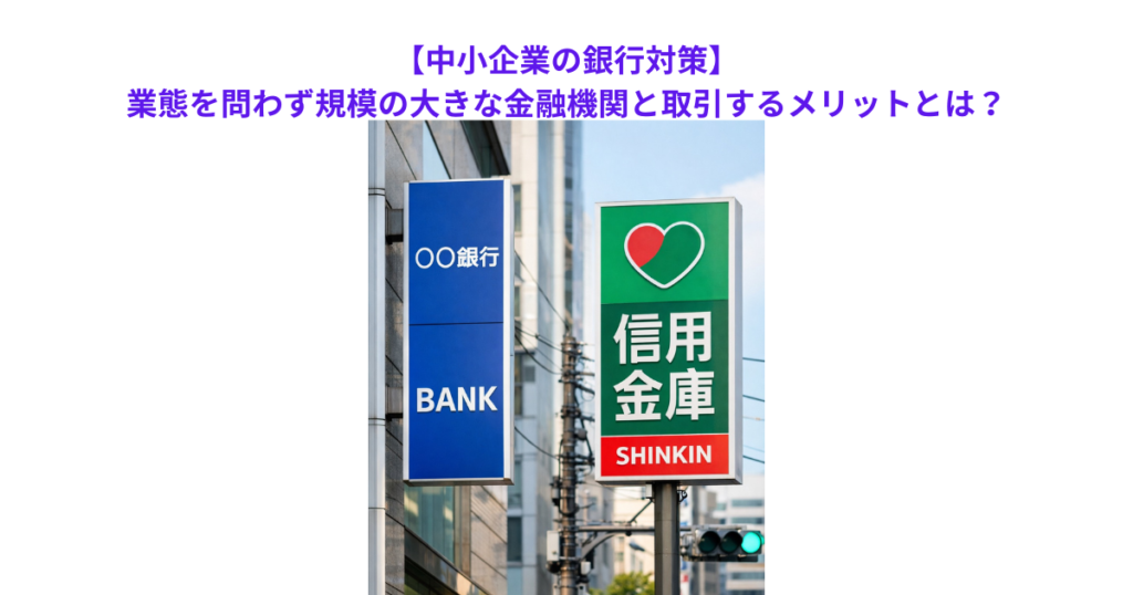 【中小企業の銀行対策】業態を問わず規模の大きな金融機関と取引するメリットとは?