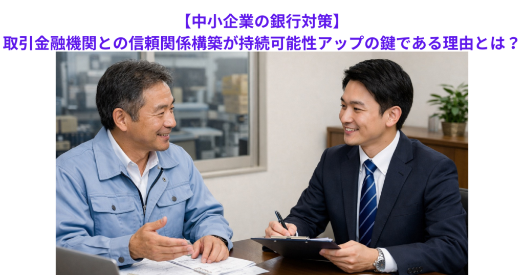 【中小企業の銀行対策】取引金融機関との信頼関係構築が持続可能性アップの鍵である理由とは?
