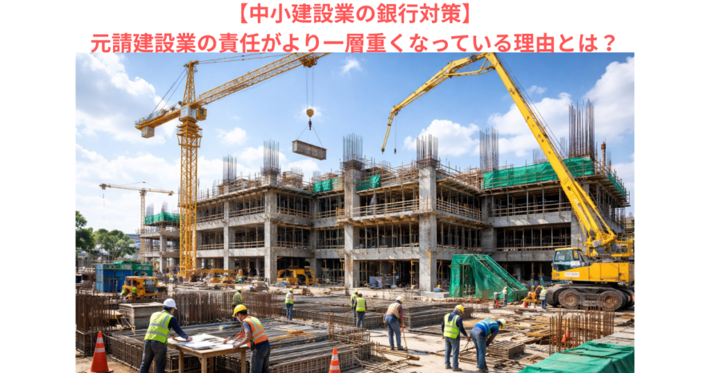 【中小建設業の銀行対策】元請建設業の責任がより一層重くなっている理由とは？