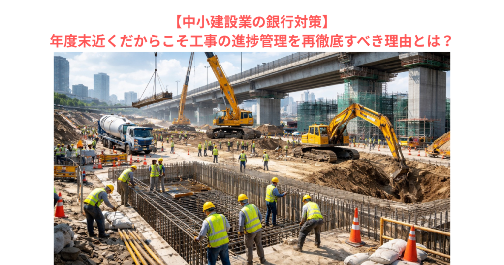【中小建設業の銀行対策】年度末近くだからこそ工事の進捗管理を再徹底すべき理由とは？