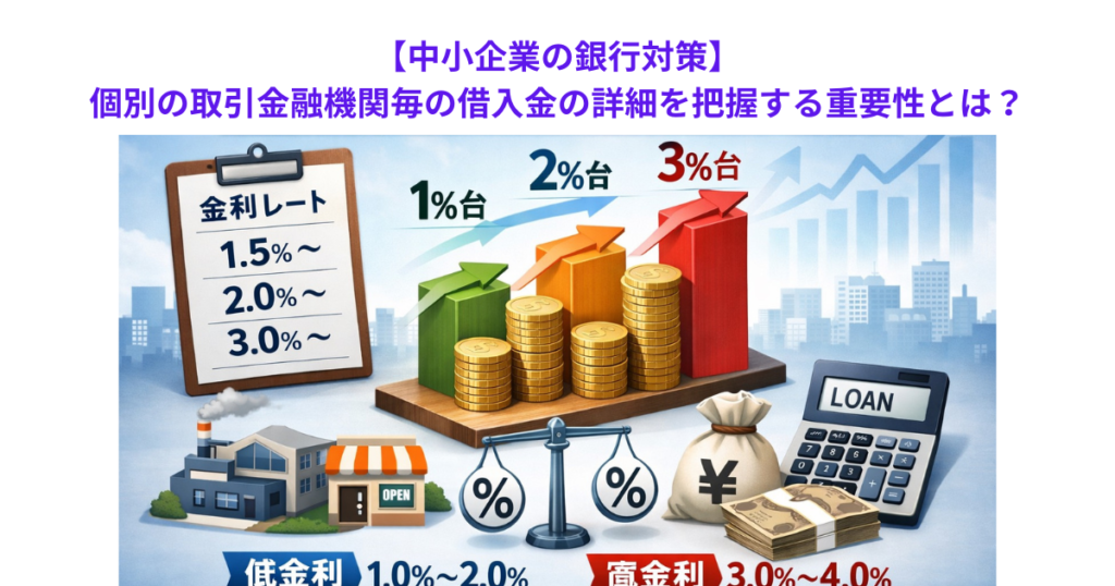 【中小企業の銀行対策】個別の取引金融機関毎の借入金の詳細を把握する重要性とは？