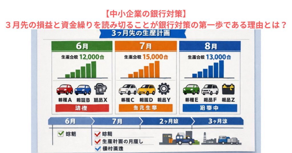 【中小企業の銀行対策】3月先の損益と資金繰りを読み切ることが銀行対策の第一歩である理由とは?