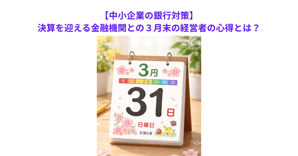 【中小企業の銀行対策】決算を迎える金融機関との３月末の経営者の心得とは？