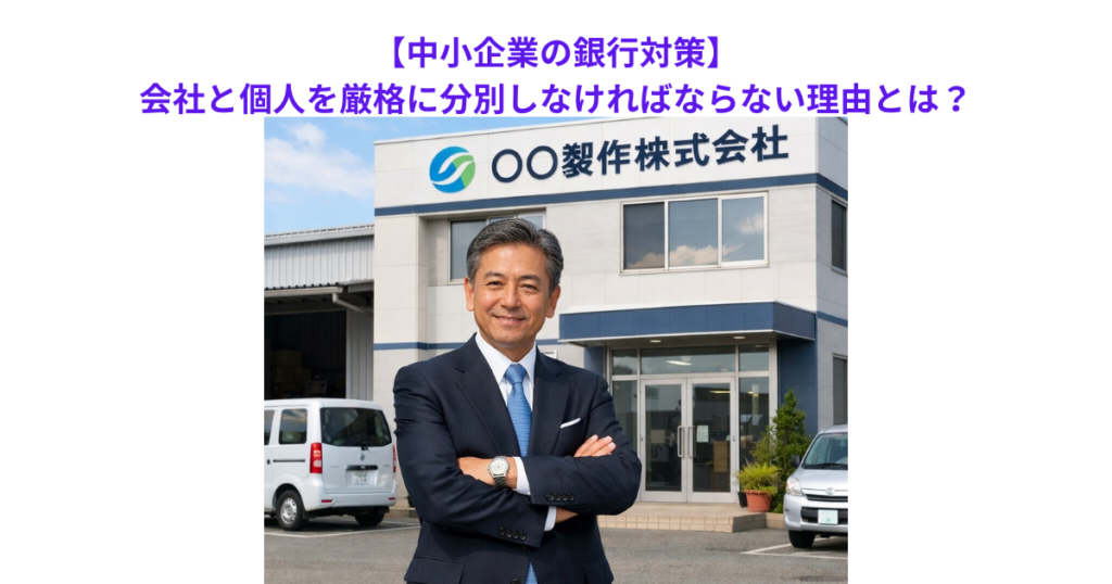 【中小企業の銀行対策】会社と個人を厳格に分別しなければならない理由とは？