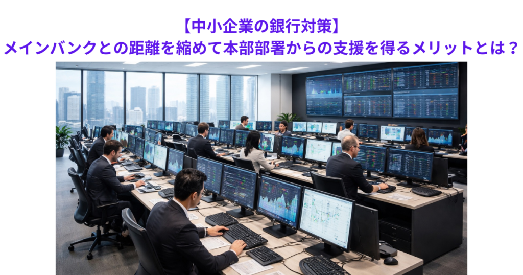 【中小企業の銀行対策】メインバンクとの距離を縮めて本部部署からの支援を得るメリットとは？