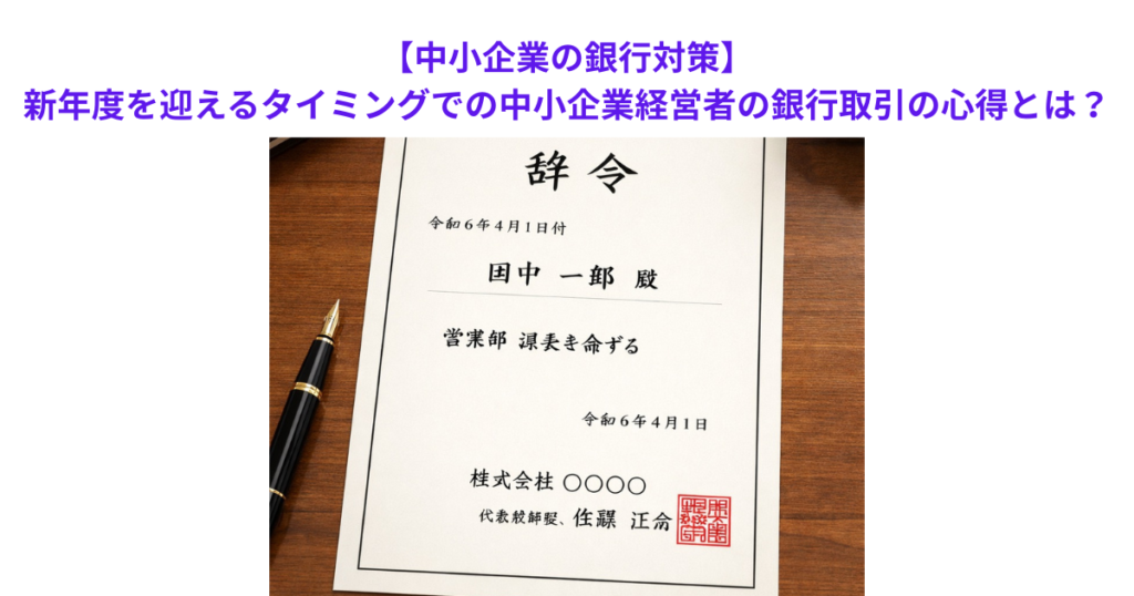 【中小企業の銀行対策】新年度を迎えるタイミングでの中小企業経営者の銀行取引の心得とは？