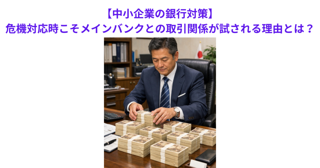 【中小企業の銀行対策】危機対応時こそメインバンクとの取引関係が試される理由とは？