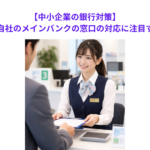 【中小企業の銀行対策】普段は行かない自社のメインバンクの窓口の対応に注目すべき理由とは？