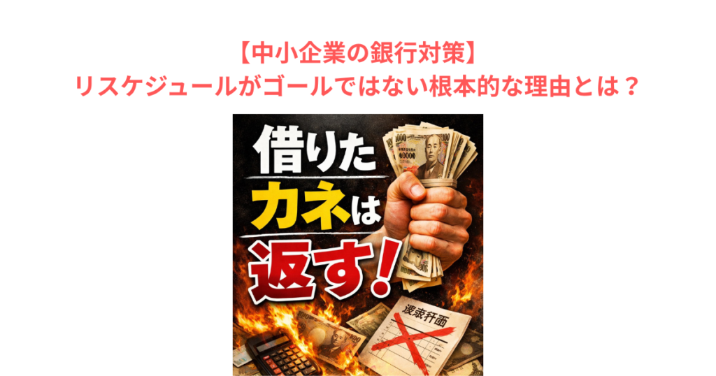 【中小企業の銀行対策】リスケジュールがゴールではない根本的な理由とは?