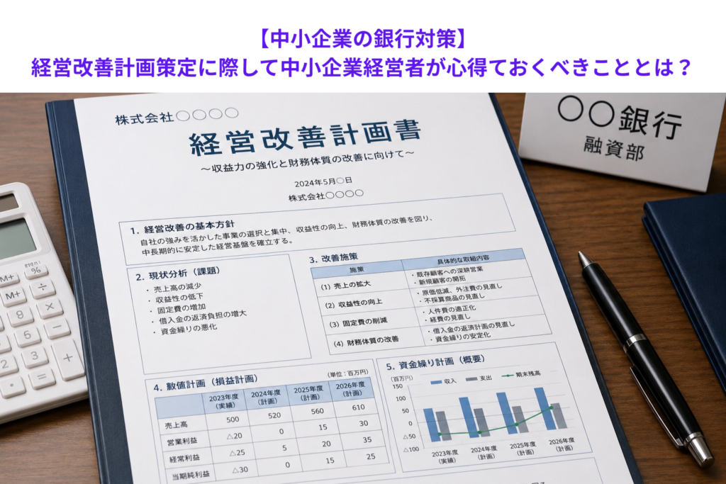 【中小企業の銀行対策】経営改善計画策定に際して中小企業経営者が心得ておくべきこととは？