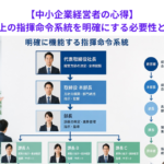 【中小企業経営者の心得】業務上の指揮命令系統を明確にする必要性とは？