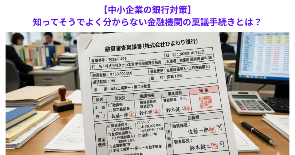 【中小企業の銀行対策】知ってそうでよく分からない金融機関の稟議手続きとは?