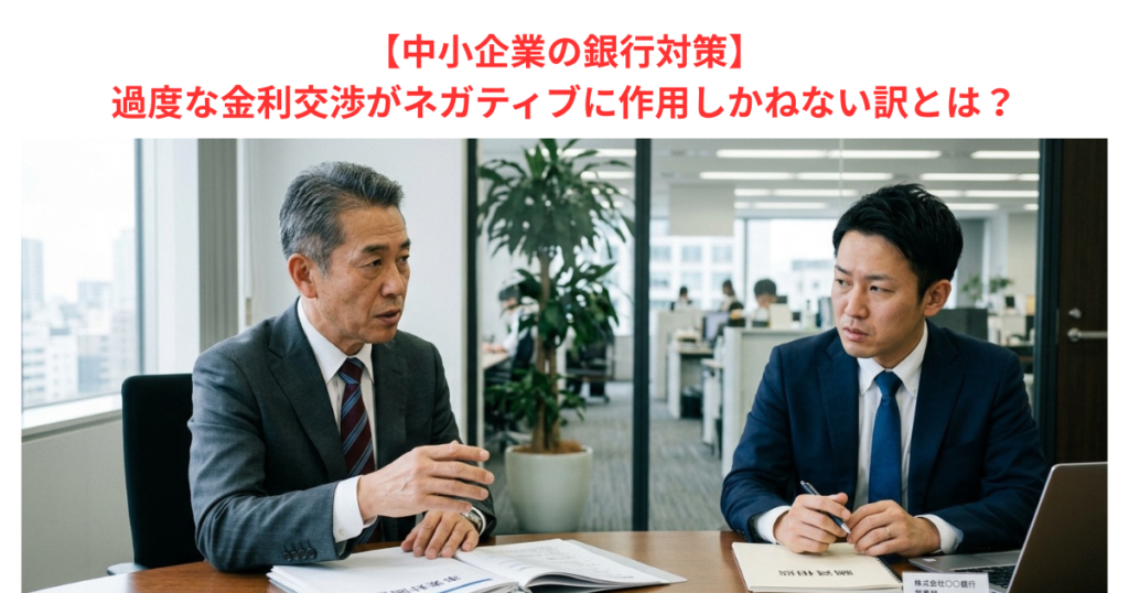【中小企業の銀行対策】過度な金利交渉がネガティブに作用しかねない訳とは?
