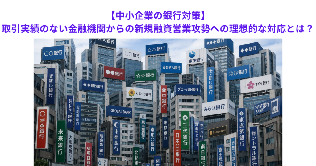 【中小企業の銀行対策】取引実績のない金融機関からの新規融資営業攻勢への理想的な対応とは？